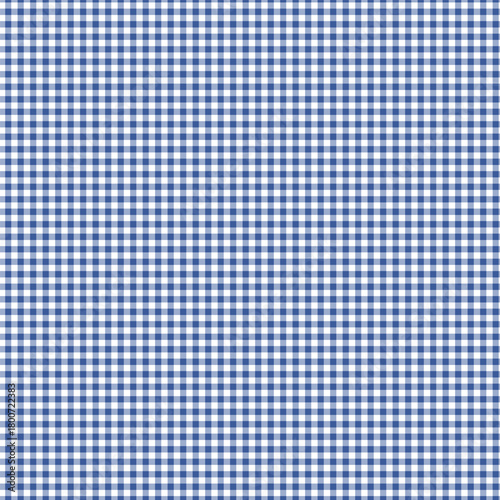 Classic Navy Blue and White Gingham Seamless Pattern Vector