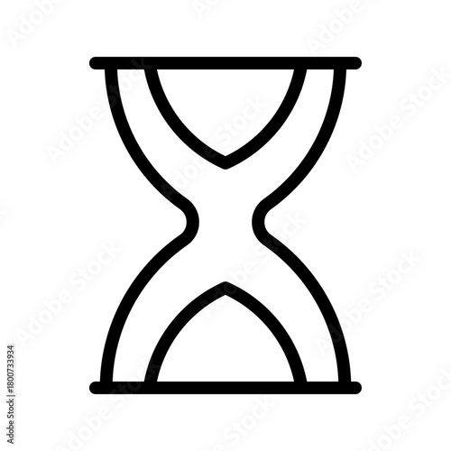 Minimal Hourglass Empty icon set, modern time passage and countdown symbols for deadlines, productivity tracking, and project management tools