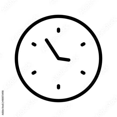 Clock Simple Professional Line Icon Pack With Modern Minimalist Style, Unique Editable Designs, and High-Quality Symbols for Easy Time Management