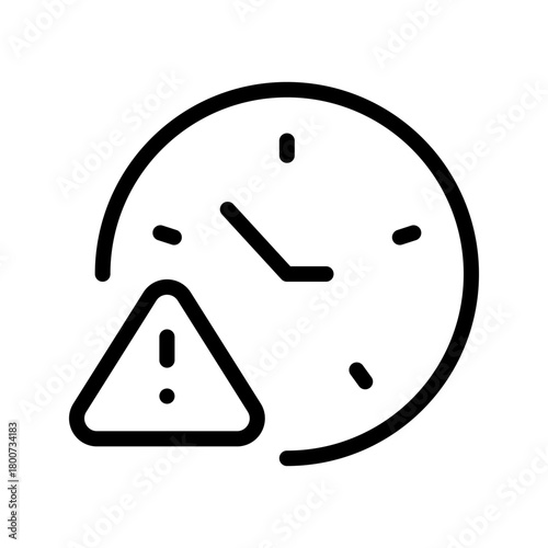 Time Alert Professional Line Icon Pack With Modern Minimalist Style, Unique Editable Designs, and High-Quality Symbols for Timely Reminders