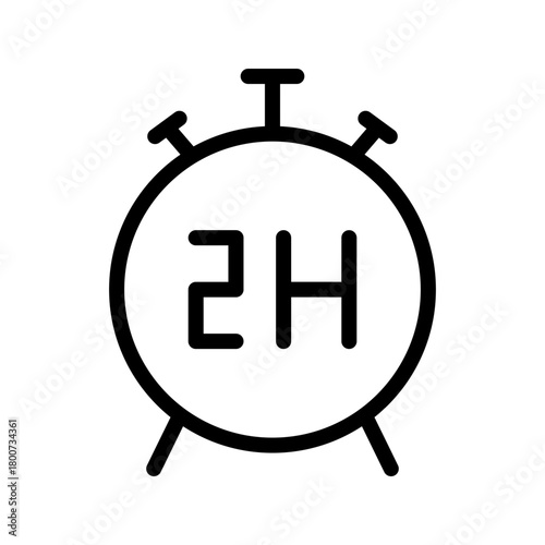 Stopwatch 2H Modern Line Icon Set Featuring Professional Minimal Design and Unique Timer Symbols for Clean and Accurate Visual Projects