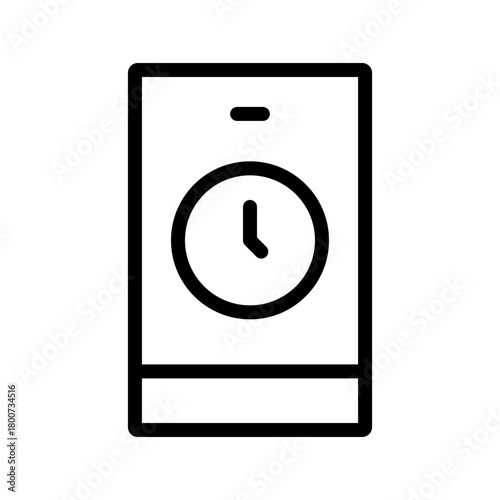 Mobile Time icon set featuring sleek modern timekeeping symbols for intuitive mobile interfaces and efficient daily scheduling