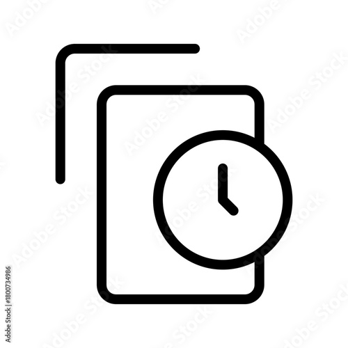 Document Time icon set featuring modern, clean symbols for tracking deadlines, managing schedules, and efficient file timing