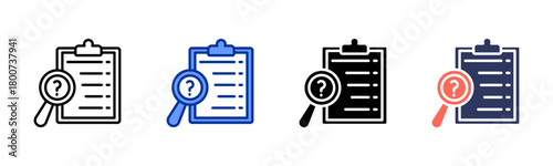 Evaluation icon set multiple style collection