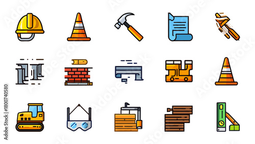 Collection of construction icons