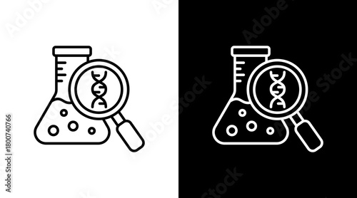 Scientific White Icon Set Design