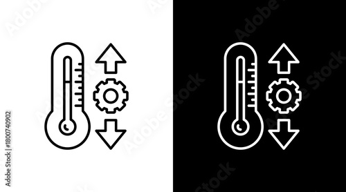 Thermodynamics White Icon Set Design