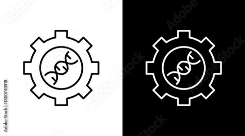 Biomedical Engineering  White Icon Set Design
