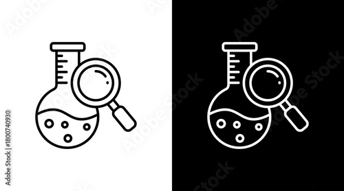 Analytical Chemistry White Icon Set Design