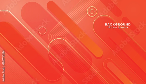 Red abstract background design with oblong circles and lined textures, suitable for digital marketing materials and social media graphics.