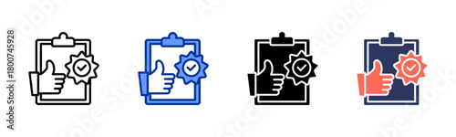 Standard Review icon set multiple style collection