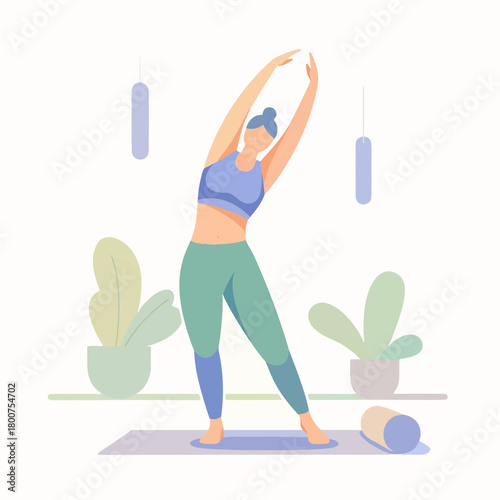 woman doing fitness exercise