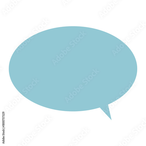 楕円形ふきだしシルエット
