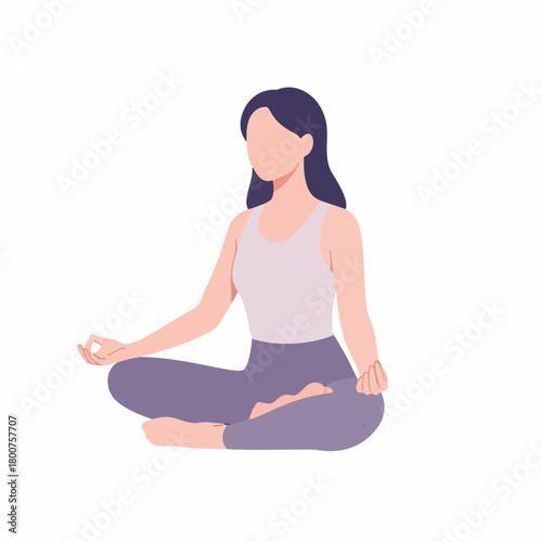 yoga woman vector illustration