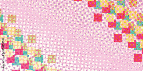 カラフル　和柄　春　模様　背景