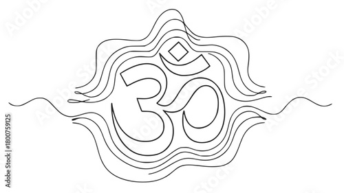 om symbol on a white background