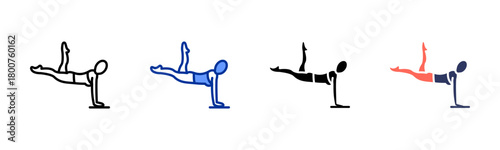 Body Balance icon set multiple style collection