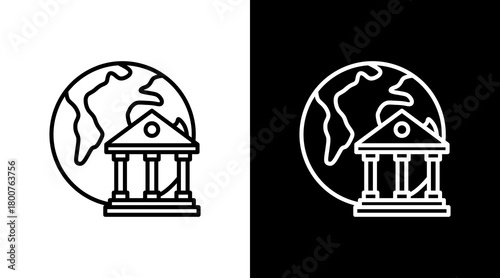 Worldwide White Icon Set Design