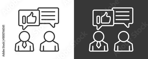 Feedback Icon Set Vector Collection Isolated In Black And White