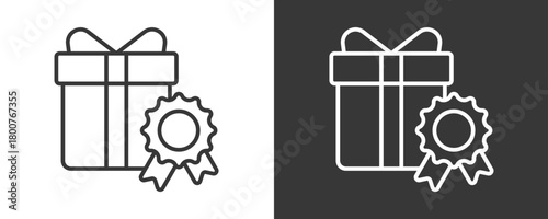 Gift Icon Set Vector Collection Isolated In Black And White