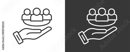 Customer Management Icon Set Vector Collection Isolated In Black And White