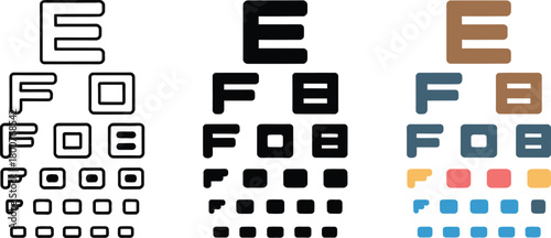 Eye Chart Letters and Shapes Variations vision test , eye chart, vision test, optometry, letters, shapes,