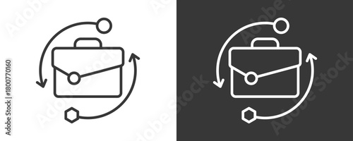 Adaptability Icon Set Vector Collection Isolated In Black And White