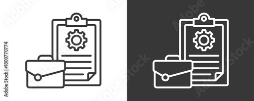 Project Icon Set Vector Collection Isolated In Black And White