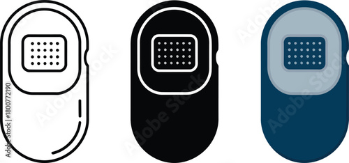 Medical Bandage Icon Set Line Art Solid Fill and Color , bandage, medical, first aid, wound, plaster, adhesive, healthcare, injury, skin