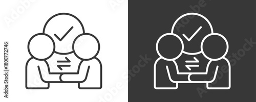 Negotiation Icon Set Vector Collection Isolated In Black And White
