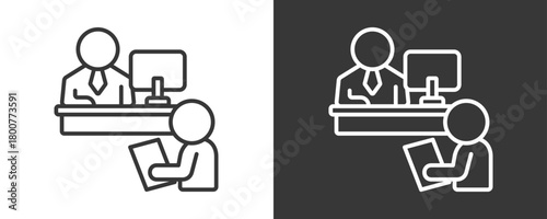 Colleague Icon Set Vector Collection Isolated In Black And White