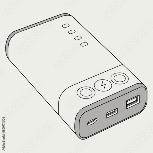 Power bank vector illustration isolated on for mobile charging
