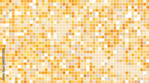 Bright orange gold and yellow square tile mosaic grid abstract background