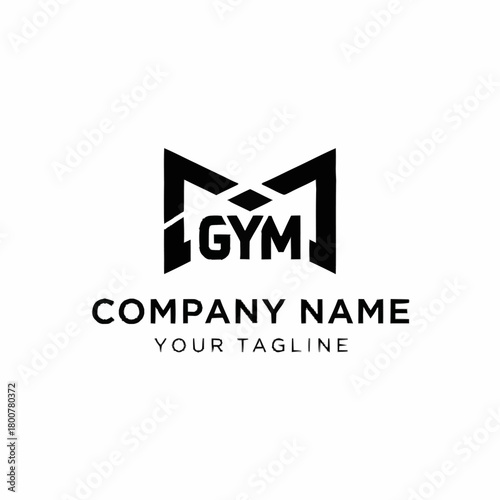 Modern Gym Logo Design with Bold Lettering and Stylish Branding.