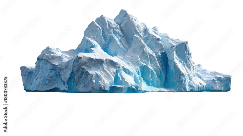 Obraz premium Iceberg Majesty: An awe-inspiring view of an enormous iceberg, its majestic presence a stark reminder of the planet's frozen wonders.