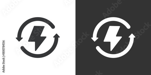 Energy Cycle icon. Solid glyph series icon