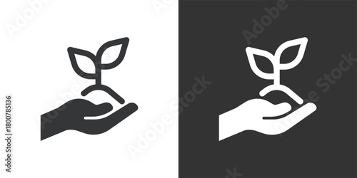 Environmental Conservation icon. Solid glyph series icon