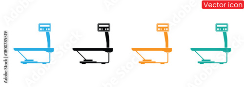 Colorful scale icons perfect for business use and design,Scale icons. Scales of justice flat icon for apps and websites. Vintage scale in balance. Flat style on transparent background