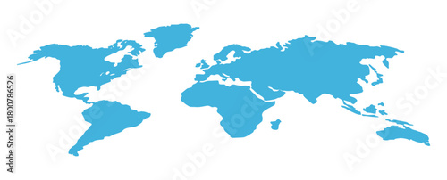 World Map Vector. Global Geography Illustration.