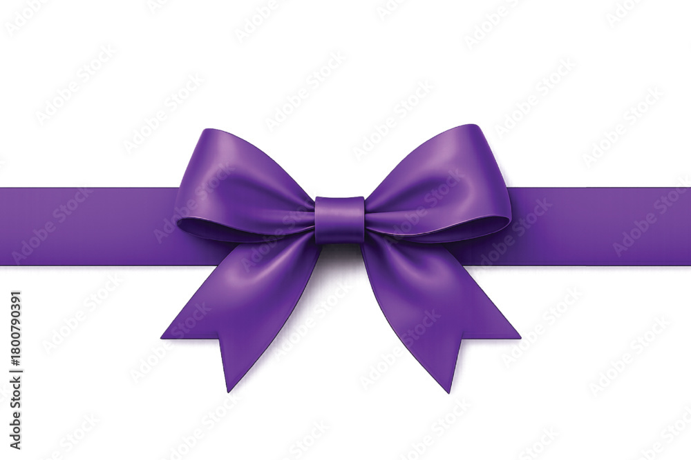 Fototapeta premium Decorative Ribbon Bow Transparent Background 