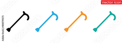 Candy Cane icon vector. Logo Template illustration design,Illustration of four canes isolated on white background, vector icon,Candy cane icon flat editable icon mark set.