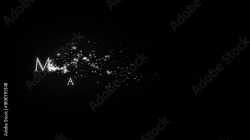 Merry Christmas and Happy New Year Text Animation with Sparkles.