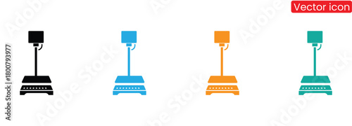 Modern digital scale icon for measurements and science