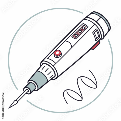 Electric screwdriver isolated on for precision work and repair