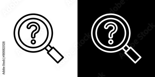 Find Icon Line Style Vector Illustration 