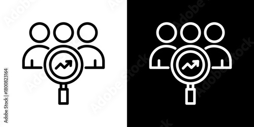 Research Icon Line Style Vector Illustration 