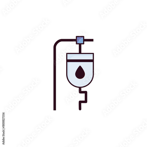 Medical IV drip icon