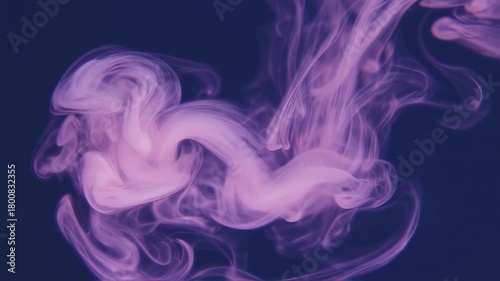 Elegant Pink Ink Flowing and Mixing in Water Creating Abstract Visuals  Motion