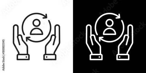 Retention Icon Line Style Vector Illustration