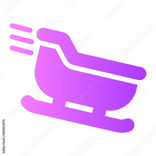 sleigh gradient icon